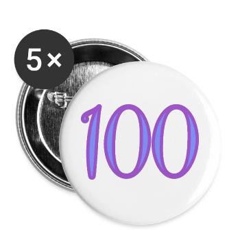 100 - Lot de 5 grands badges (56 mm) - blanc - Devant