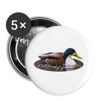 just lovely just cute - Buttons groß 56 mm (5er Pack) - Weiß - Vorne