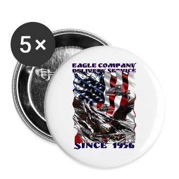 Fahnenadler Patriot Truck 1956 - Buttons groß 56 mm (5er Pack) - Weiß - Vorne