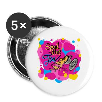 Spoil the Tea - Calypso Blous - Buttons groß 56 mm (5er Pack) - Weiß - Vorne