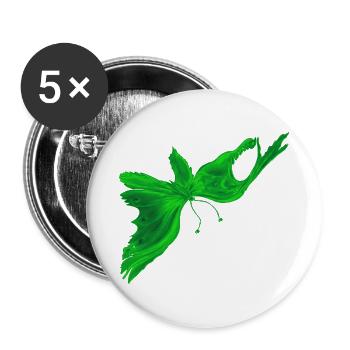 GreenLightButterfly Fantasy - Buttons groß 56 mm (5er Pack) - Weiß - Vorne