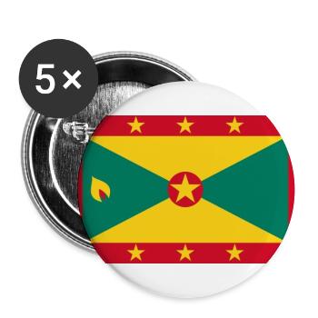 Grenada - Buttons groß 56 mm (5er Pack) - Weiß - Vorne