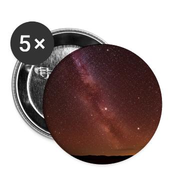 Sternenhimmel Vergleichsbild - Buttons groß 56 mm (5er Pack) - Weiß - Vorne