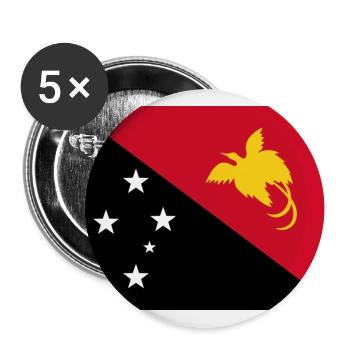 Papua-Neuguinea - Buttons groß 56 mm (5er Pack) - Weiß - Vorne