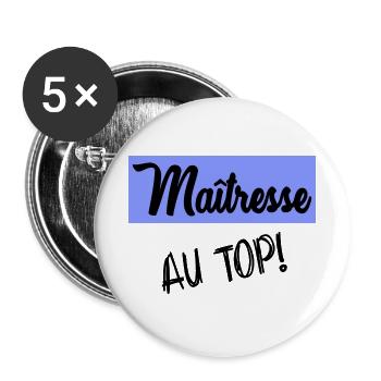 GELIEBTE - Buttons groß 56 mm (5er Pack) - Weiß - Vorne