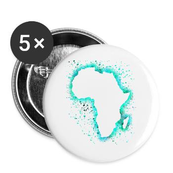 Afrika - Buttons groß 56 mm (5er Pack) - Weiß - Vorne