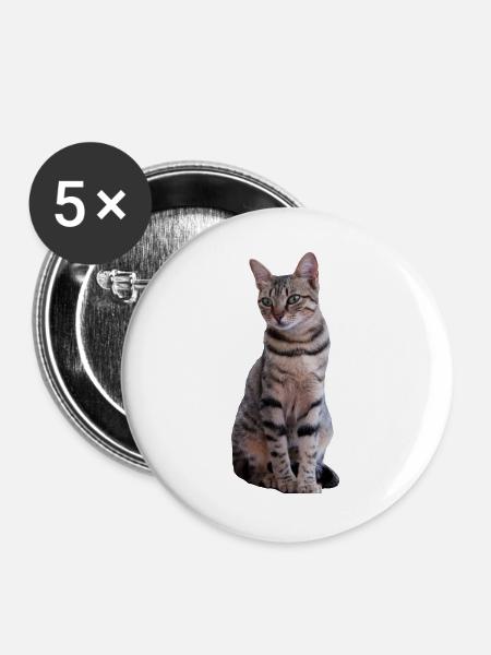 Katze Katzen Süßes Kätzchen Weihnachtsgeschenk - Buttons groß 56 mm (5er Pack) - Weiß