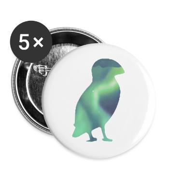 Puffin Island Papageitaucher Iceland Aurora - Buttons groß 56 mm (5er Pack) - Weiß - Vorne