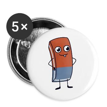 Bürogummi - Buttons groß 56 mm (5er Pack) - Weiß - Vorne