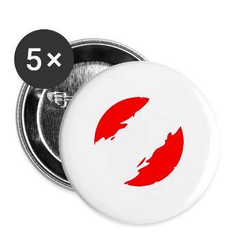 Georgia - Buttons large 2.2''/56 mm (5-pack) - white - Front