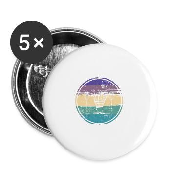 Badminton Equipment Design - Buttons groß 56 mm (5er Pack) - Weiß - Vorne