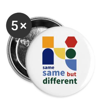 same same but different - Buttons groß 56 mm (5er Pack) - Weiß - Vorne