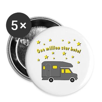 million star hotel pickup - Buttons groß 56 mm (5er Pack) - Weiß - Vorne