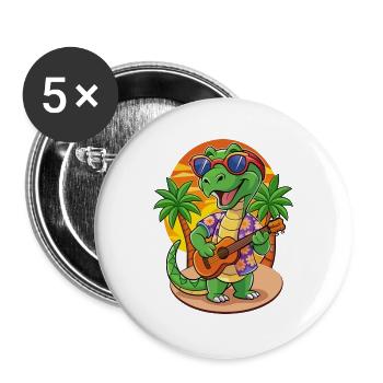 Funny Snake Summer Beach Sunglasses Hawaiian - Buttons large 2.2''/56 mm (5-pack) - white - Front