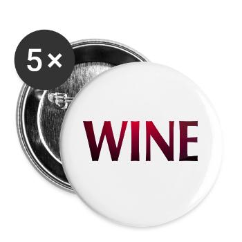 WINE - Buttons groß 56 mm (5er Pack) - Weiß - Vorne