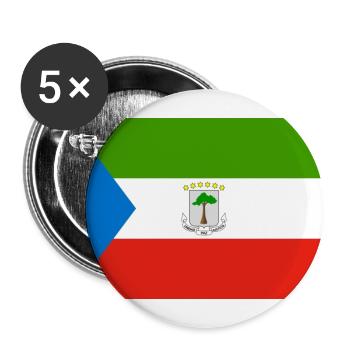 Äquatorialguinea - Buttons groß 56 mm (5er Pack) - Weiß - Vorne