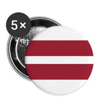 Lettland - Buttons groß 56 mm (5er Pack) - Weiß - Vorne