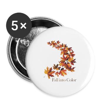 Fall Into Color - Buttons large 2.2''/56 mm (5-pack) - white - Front