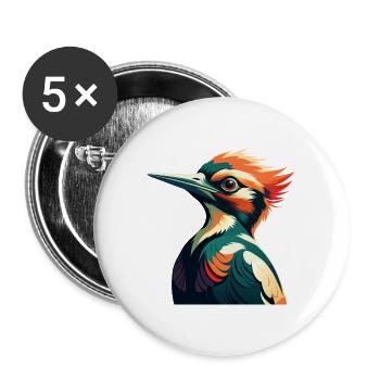 Pic Personnage De Dessin Animé Animal De Compagnie Coloré - Lot de 5 grands badges (56 mm) - blanc - Devant