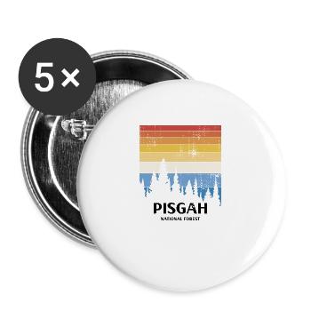 Pisgah National Forest - Buttons groß 56 mm (5er Pack) - Weiß - Vorne