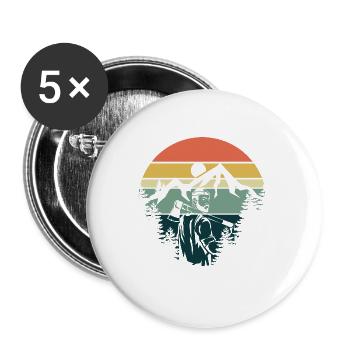 Wood Worker - Buttons groß 56 mm (5er Pack) - Weiß - Vorne