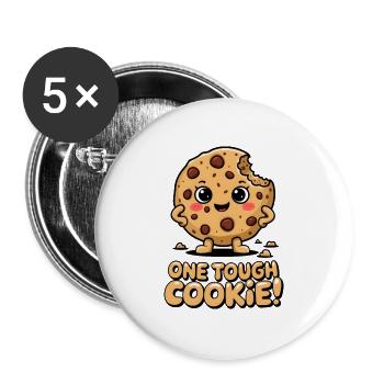 One Tough Cookie! - Buttons large 2.2''/56 mm (5-pack) - white - Front