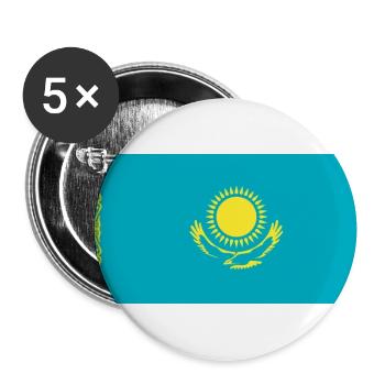 Kasachstan - Buttons groß 56 mm (5er Pack) - Weiß - Vorne