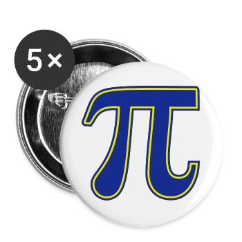 Pi Day PI pi day - Buttons groß 56 mm (5er Pack) - Weiß - Vorne
