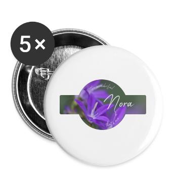 Nora - Buttons groß 56 mm (5er Pack) - Weiß - Vorne