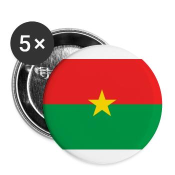 Burkina pectorisch - Buttons groß 56 mm (5er Pack) - Weiß - Vorne