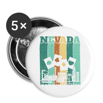 Nevada USA Bundesland Amerika Nevadan Carson City - Buttons groß 56 mm (5er Pack) - Weiß - Vorne
