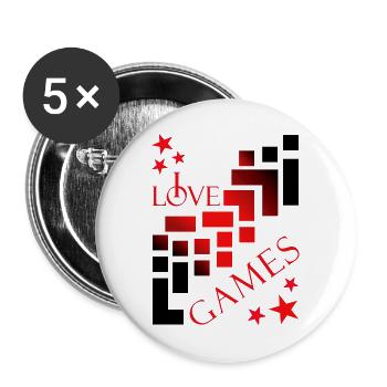Gamer games - Buttons groß 56 mm (5er Pack) - Weiß - Vorne