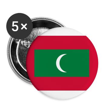 Malediven - Buttons groß 56 mm (5er Pack) - Weiß - Vorne