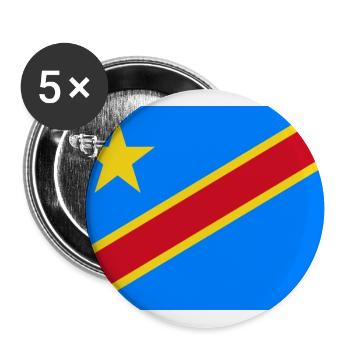 Kongo - Buttons groß 56 mm (5er Pack) - Weiß - Vorne