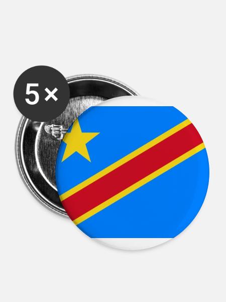 Kongo - Buttons groß 56 mm (5er Pack) - Weiß