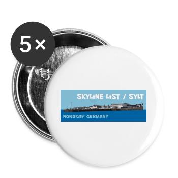 skyline list - Buttons groß 56 mm (5er Pack) - Weiß - Vorne