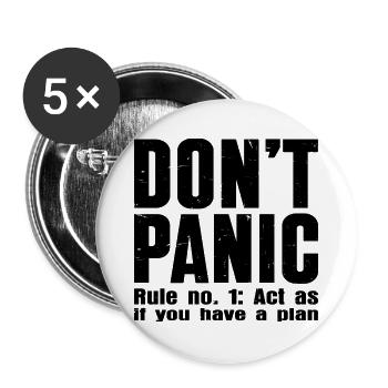 DON'T PANIC – Rule #1 Shirt - Buttons large 2.2''/56 mm (5-pack) - white - Front