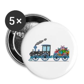 Children's train railway with trailer - Buttons large 2.2''/56 mm (5-pack) - white - Front
