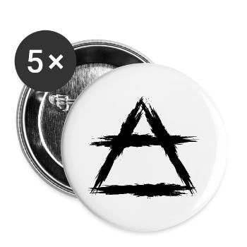 Element Symbol Luft - Buttons groß 56 mm (5er Pack) - Weiß - Vorne