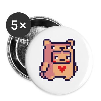Pixel - Buttons large 2.2''/56 mm (5-pack) - white - Front