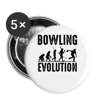 Bowling - Buttons groß 56 mm (5er Pack) - Weiß - Vorne