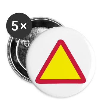 blanco schild - Buttons groß 56 mm (5er Pack) - Weiß - Vorne