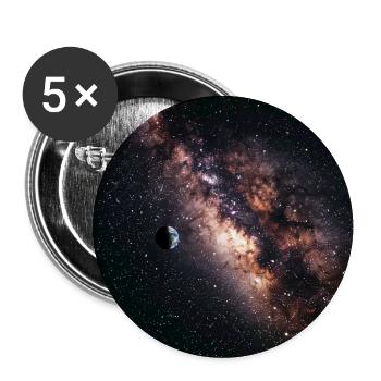 Galaxie Nebulae T-Shirt - Buttons groß 56 mm (5er Pack) - Weiß - Vorne