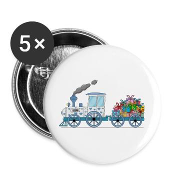 Children's train railway with trailer white - Buttons large 2.2''/56 mm (5-pack) - white - Front