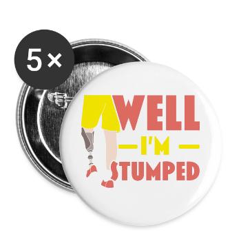Ich bin ratlos Amputierte Amputierte Chirurgie - Buttons groß 56 mm (5er Pack) - Weiß - Vorne