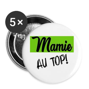OMA. MUTTERTAG. ALLES GUTE ZUM OMA-TAG. ICH LIEBE DICH - Buttons groß 56 mm (5er Pack) - Weiß - Vorne