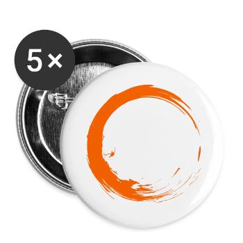 Kreis Bürste Design Neu Geschenk Vektor Form - Buttons groß 56 mm (5er Pack) - Weiß - Vorne