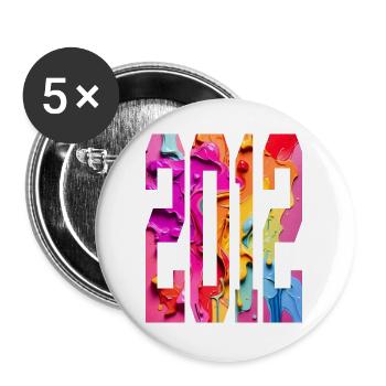 BUNT 14TH BIRTHDAY 2012 - Buttons large 2.2''/56 mm (5-pack) - white - Front