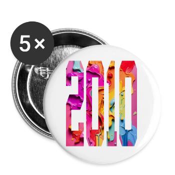 BUNT 16TH BIRTHDAY 2010 - Buttons large 2.2''/56 mm (5-pack) - white - Front