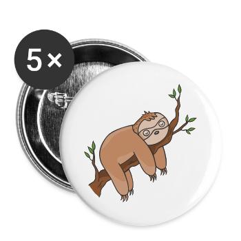 indolence - Lot de 5 grands badges (56 mm) - blanc - Devant